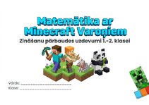 Prezentācija 'Matemātika ar Minecraft varoņiem: zināšanu pārbaudes uzdevumi 1.–2. klasei', 1.