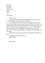 Paraugs 'Letter of Complaint', 1.