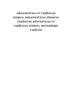 Konspekts 'Organizācija un vadīšanas teorija', 1.
