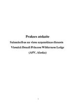 Prakses atskaite 'Viesu uzņemšanas dienests viesnīcā "Denali Princess Wilderness Lodge" (ASV, Aļas', 1.