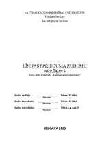 Konspekts 'Līnijas sprieguma zudumu aprēķins', 1.