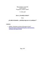 Konspekts 'Paralēla tirdzniecība – patērētāju ieguvums vai zaudējums?', 1.