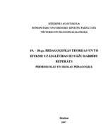Referāts '19.-20.gs. teorijas pedagoģijā un to ietekme uz izglītības iestāžu darbību', 1.