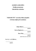 Referāts 'Ēdienu piegādes mājās pēc izsaukuma ieviešana restorānā "Kebabs Fix"', 1.