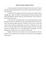 Eseja 'The Role of Women Nowadays in Latvia', 1.