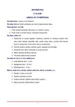 Konspekts 'Stundu plāns 5.klasei', 1.