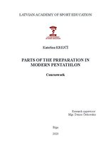 Referāts 'Parts of the preparation in Modern pentathlon', 1.