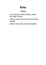 Eseja 'Kino attīstība pasaulē 20.,30.gados', 1.