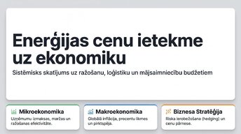 Prezentācija 'Enerģijas cenu ietekme uz ekonomiku', 1.