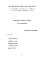 Konspekts 'Praktiskais darbs sporta medicīnā "Sportista anamnēze"', 1.