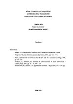 Referāts 'Komunikācijas līmeņi. Starppersonu komunikācijas teorijas. Grupu komunikācija', 1.