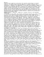 Eseja 'The Paradox of Cooperation and Competition in Strategic Alliances', 1.