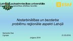 Prezentācija 'Nodarbinātības un bezdarba problēmu reģionālie aspekti', 1.