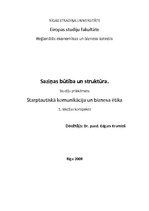 Konspekts 'Saziņas būtība un struktūra', 1.