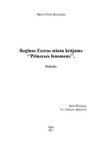 Referāts 'Regīnas Ezeras stāstu krājums "Princeses fenomens"', 1.