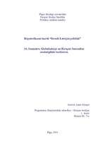 Eseja 'Globalizācija un Eiropas Savienība: nozīmīgākās tendences', 1.