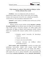 Konspekts 'Ceļu transporta sektora liberalizācija Baltijas valstu brīvās tirdzniecības zonā', 1.
