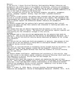 Eseja 'Critical Thinking Article Summary and Critique', 1.