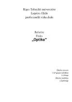 Referāts 'Optika', 1.