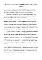 Eseja 'Vai persona, kura ir inficējusies ar HIV, drīkst strādāt ar cilvēkiem saistītās ', 1.