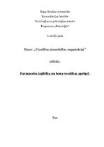 Konspekts 'Farmaceitu izglītība un loma veselības aprūpē', 1.