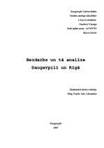 Referāts 'Bezdarbs un tā analīze Daugavpilī un Rīgā', 1.