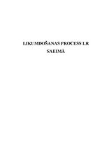 Referāts 'Likumdošanas process Latvijas Republikas Saeimā', 1.