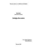 Referāts 'Reliģija literatūrā', 1.