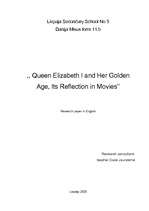 Referāts 'Queen Elizabeth I and Her Golden Age, Its Reflection in Movies', 1.
