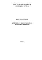 Referāts 'Ģimene un sociālās pārmaiņas modernajā sabiedrībā', 1.