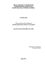 Konspekts 'Autorības iezīmes filmā "Blow-up"', 1.