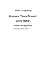 Referāts 'Zīmols un reputācija', 1.