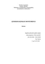 Referāts 'Ģeoekoloģiskais monitorings', 1.