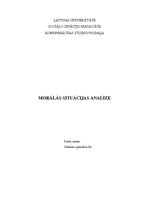 Referāts 'Morālās situācijas analīze', 1.