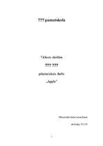 Referāts 'Apple', 1.