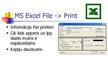 Prezentācija 'MS Word un Excel file print iespēju salīdzinājums', 5.