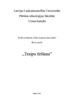 Referāts 'Traipu tīrīšana', 1.