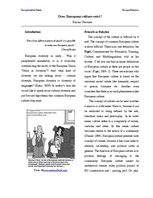Eseja 'Does European Culture Exist?', 2.