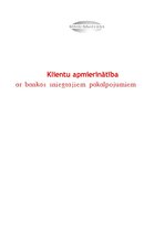 Referāts 'Klientu apmierinātībaar bankas sniegtajiem pakalpojumiem', 1.