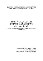 Referāts 'Maltā gaļa un tās izmantošana ēdienu gatavošanā', 1.