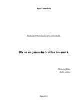 Referāts 'Bērnu un jauniešu drošība internetā', 1.