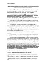 Eseja 'Vai pedagoģiskās attieksmes humanizācija un demokrātiskuma principu ievērošana i', 1.