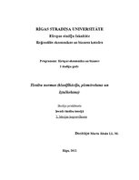 Konspekts 'Tiesību normas (klasifikācija, piemērošana un iztulkošana)', 1.