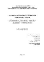 Diplomdarbs 'A/S "SEB Latvijas Unibanka" mārketinga komunikāciju analīze', 1.