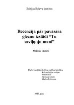 Referāts 'Pavasara gleznu izstādes "Tu saviļņoju mani" recenzija', 1.