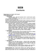 Konspekts 'SEB Unibanka', 1.