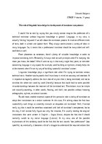 Eseja 'The role of linguistic knowledge in development of translator's competence', 1.