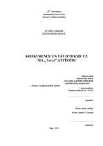 Referāts 'Konkurence un tās ietekme uz SIA "Saule" attīstību ', 1.