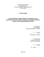 Referāts 'Transportlīdzekļu vadītāja alkohola vai narkotisko vai citu apreibinošo vielu ko', 1.