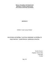 Referāts 'Politiskās apvienības "Latvijas Zemnieku Savienība un Zaļā Partija" elektorālās ', 1.
